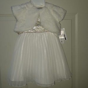2 piece set ivory baby 24M infant girl dress
